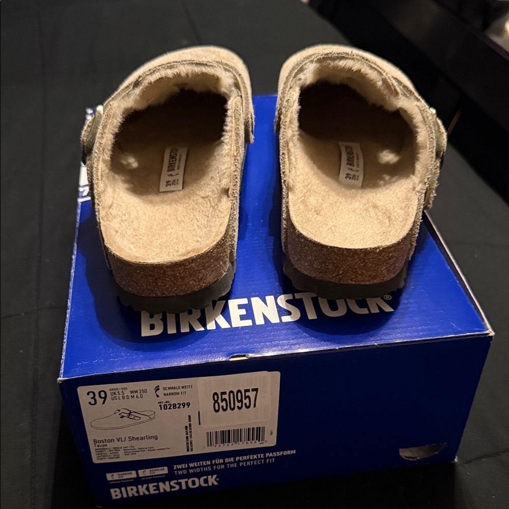 Birkenstock Boston Shearling Clogs in Beige